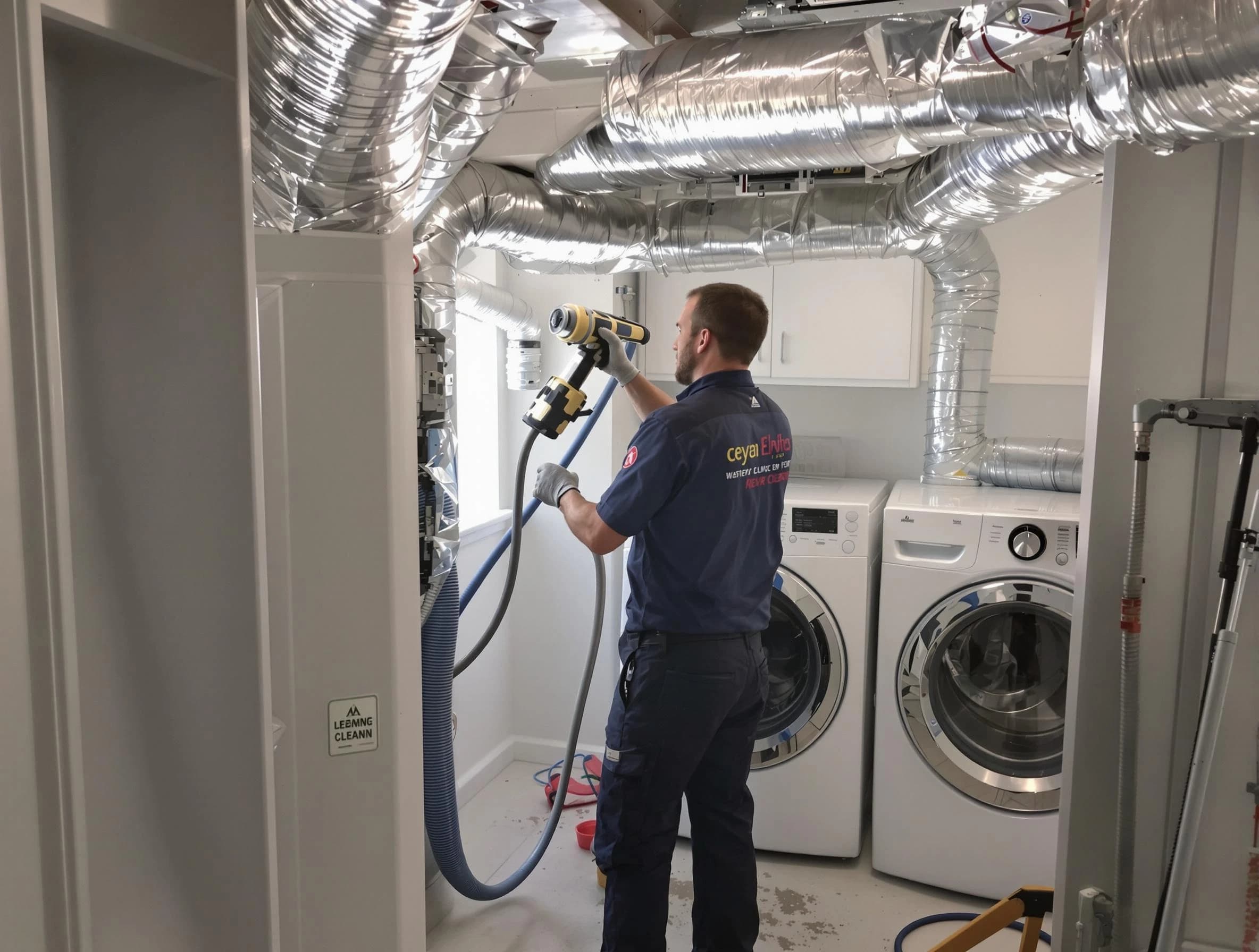 Corrales Dryer Vent Cleaning specialist using advanced equipment for thorough duct cleaning in Corrales