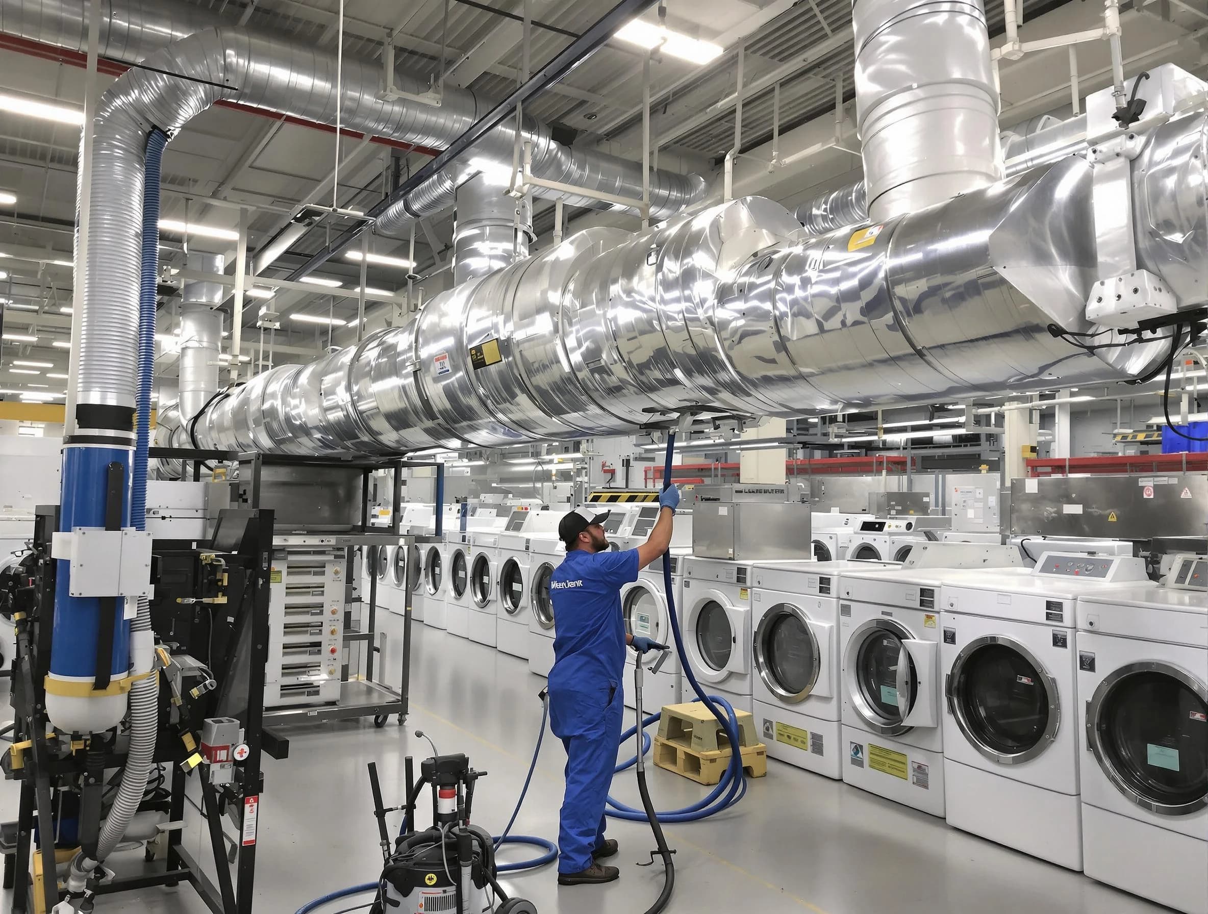 Corrales Dryer Vent Cleaning team performing heavy-duty industrial dryer vent cleaning in Corrales