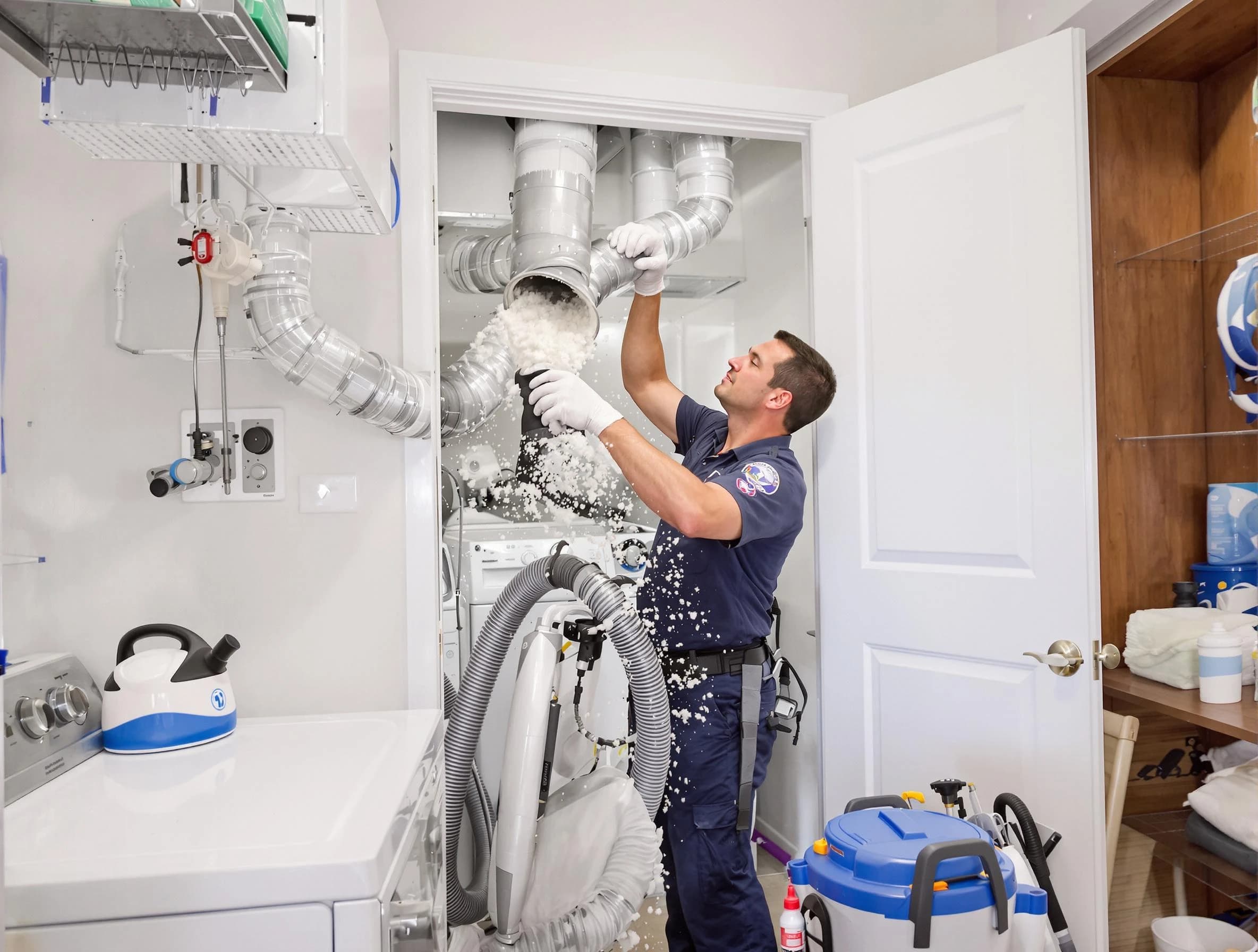 Corrales Dryer Vent Cleaning technician delivering thorough residential dryer vent cleaning service in Corrales