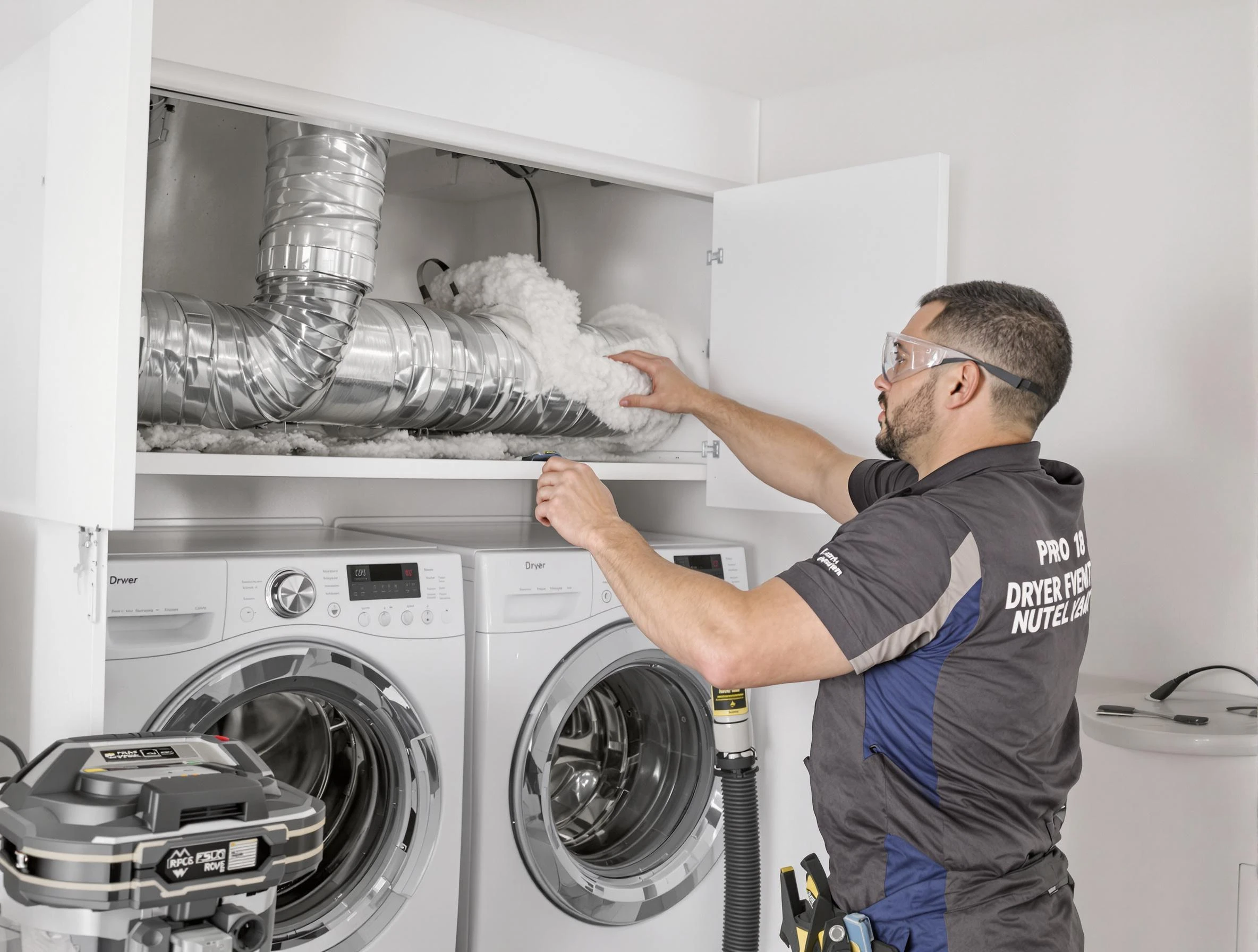 Corrales Dryer Vent Cleaning certified technician performing specialized gas dryer vent cleaning in Corrales